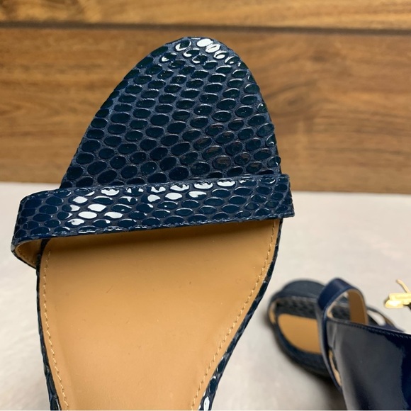 Calvin Klein blue strappy 3 inch heels shoes size 6 Lugina style NWOB - Picture 9 of 10